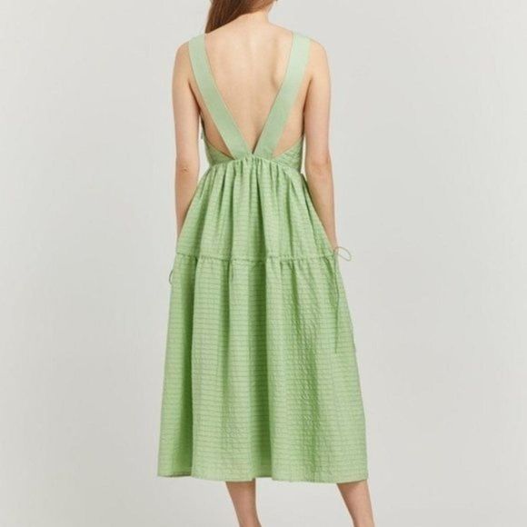 Stine Goya Tulula Dress Women’s Size XL Green Stripe Sage $390 MSRP NWT - Picture 13 of 14